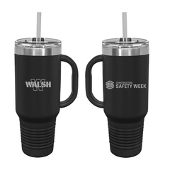 40oz mug straw w black