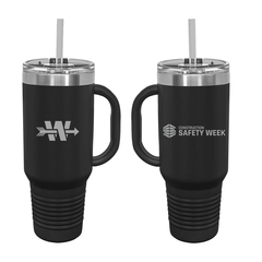 40oz mug straw a black