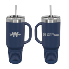 40oz mug straw a navy