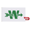 Double Sided Nylon Flag (60" W x 36" H, WHITE)