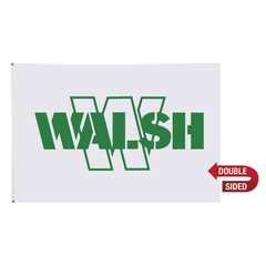 Double Sided Nylon Flag (72" W x 48" H, WHITE)