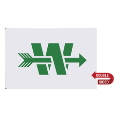 Double Sided Nylon Flag (72" W x 48" H, WHITE)