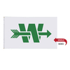 Single Sided Nylon Flag (60" W x 36" H, WHITE)