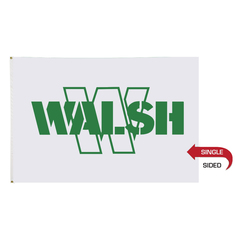 Single Sided Nylon Flag (72" W x 48" H, WHITE)